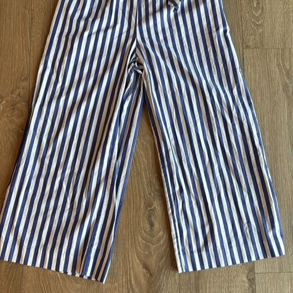 NWOT J. CREW BLUE AND WHITE STRIPED V NECK 100% COTTON JUMPSUIT SIZE 2 - Picture 5 of 8